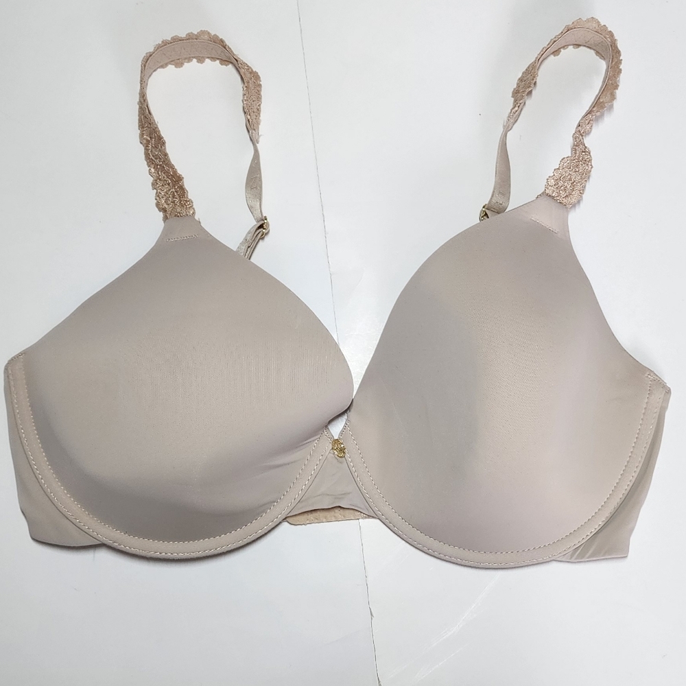 Natori   Beige Lace Trim Bra/ 32DD